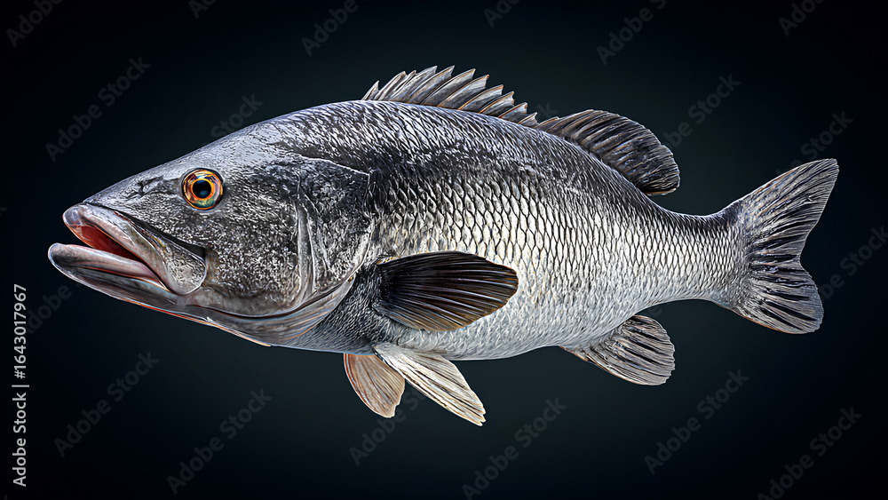 Fototapeta premium Fresh Wild Sea Bass Fish
