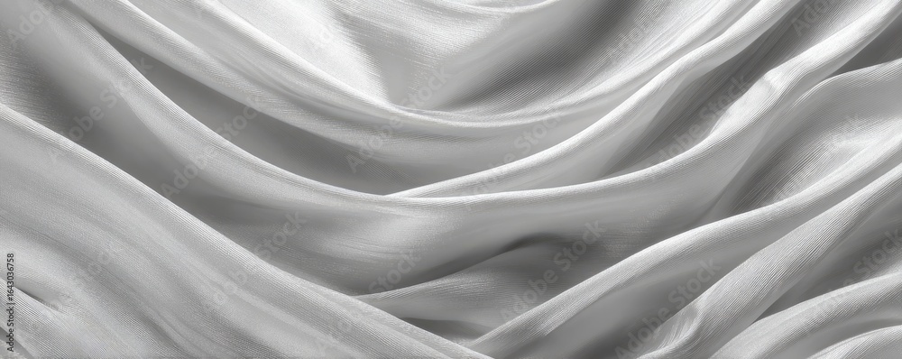 Naklejka premium Draped, soft, light gray fabric texture