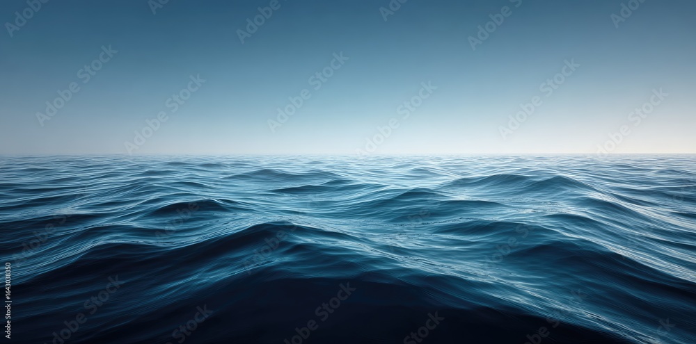 Fototapeta premium Tranquil ocean waves under a vast sky