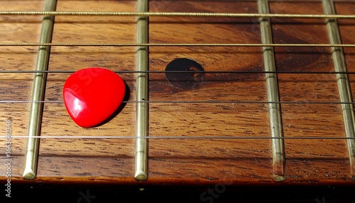 Close-up guitar fretboard
