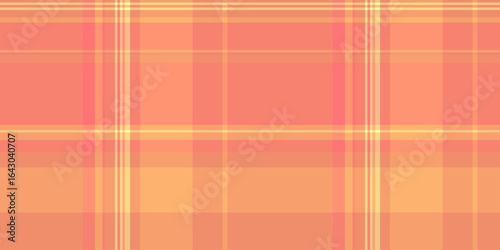 Warm, summery peach and coral plaid pattern.  Perfect for textile design, website backgrounds, or vibrant branding.  A cheerful, optimistic texture ideal for creating a sense of warmth and comfort.