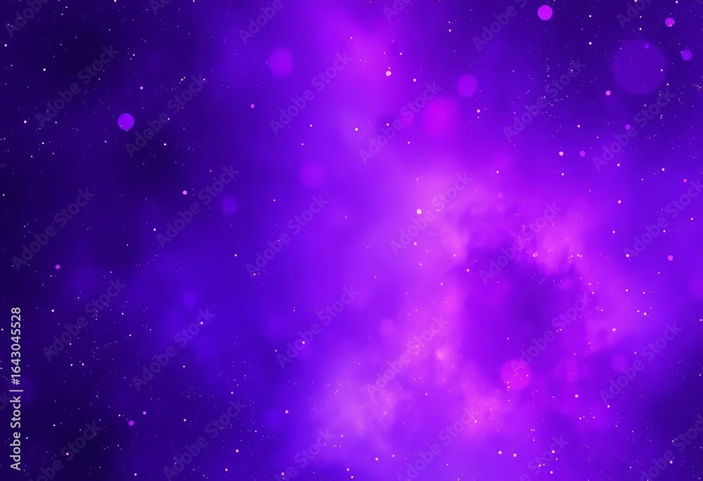 Fototapeta premium Abstract purple nebula backdrop with copy space, digital art, overlay