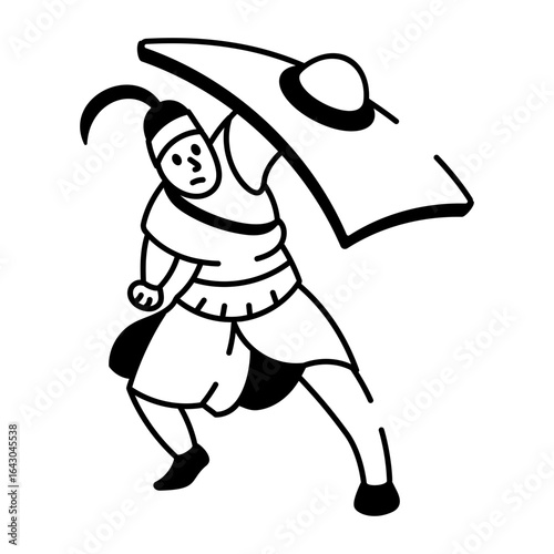 A hand drawn style icon showing defence shield
