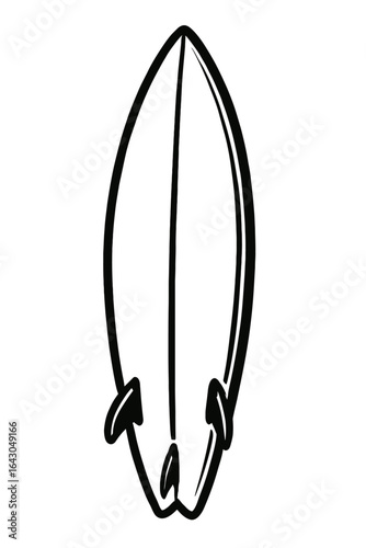 A graphic illustration of a surfboard for water sports