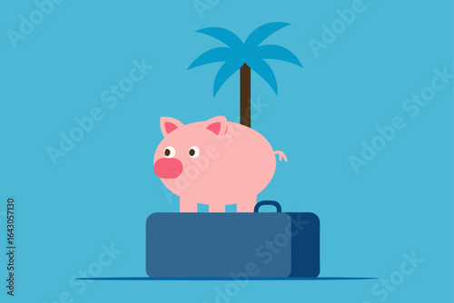 piggy bank and laptop