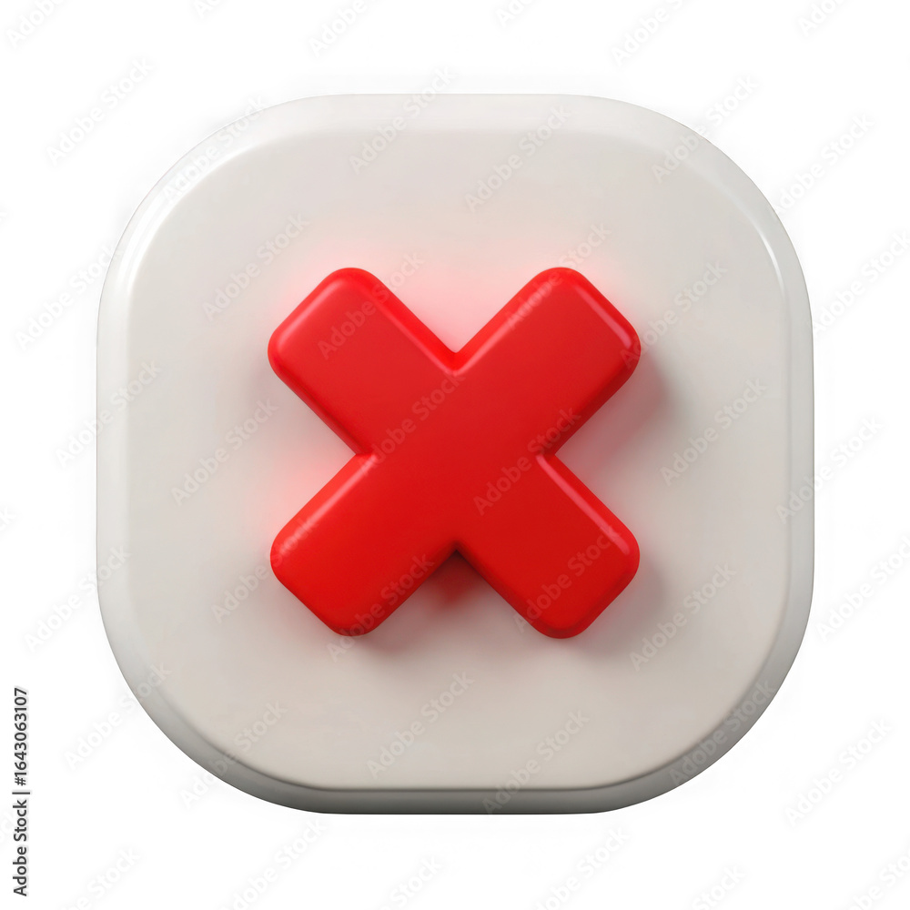 Obraz premium 3d red cross icon isolated on transparent background