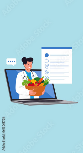 Nutritionist consultation providing dietary advice for healthy living and wellness plans
