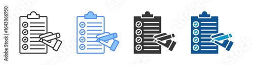 Checklist Icon Set Multiple Style Collection
