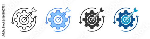 Accuracy Icon Set Multiple Style Collection