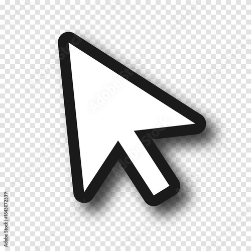 Cursor icon vector symbol user interface isolated on background. Click arrow 10 eps