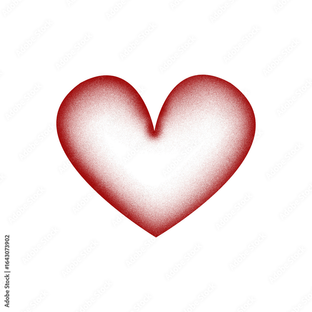 Obraz premium red heart on white background