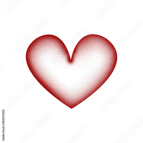red heart on white background