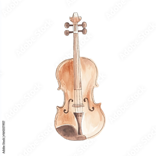 a cute classic violin with bow