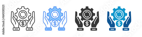 Business Management Icon Set Multiple Style Collection