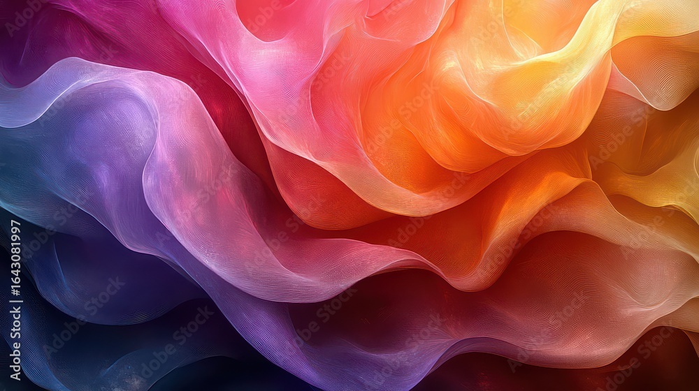 Obraz premium Abstract colorful flowing fabric texture.