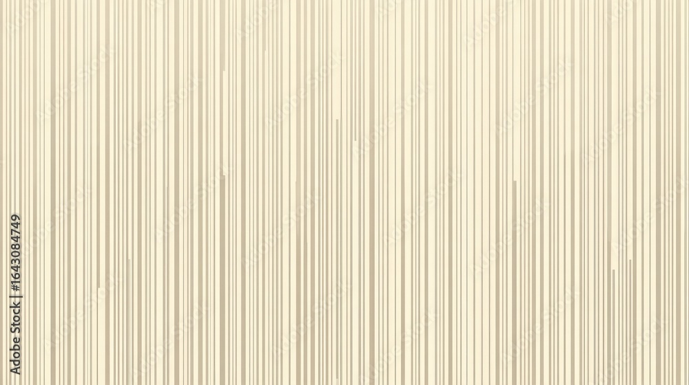 Fototapeta premium Textured beige wallpaper with vertical stripes, creating a subtle and elegant pattern.