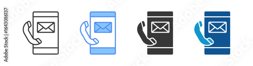 Contact Information Icon Set Multiple Style Collection