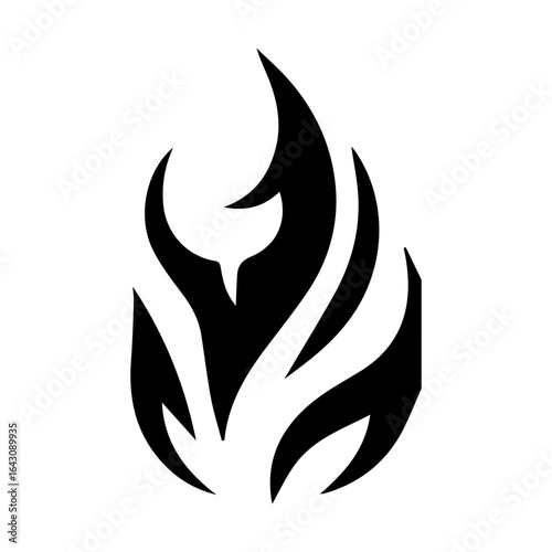 nine unique black flame icon