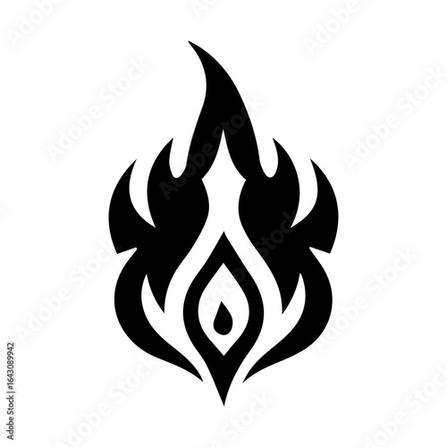 nine unique black flame icon