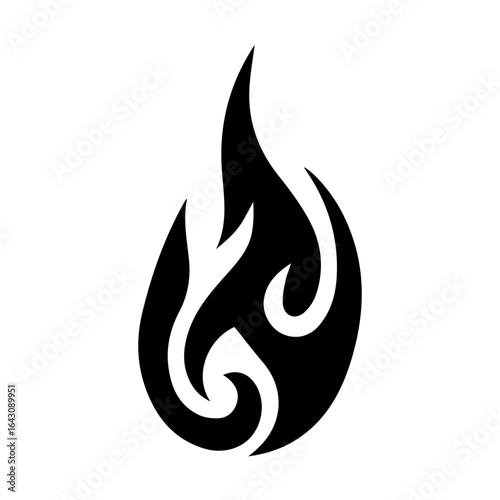 nine unique black flame icon