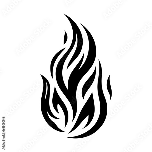 nine unique black flame icon