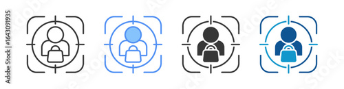 Accuracy Icon Set Multiple Style Collection