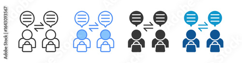 Comment Icon Set Multiple Style Collection