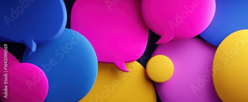 The Colorful Speech Bubbles Creating a Playful Background Design
