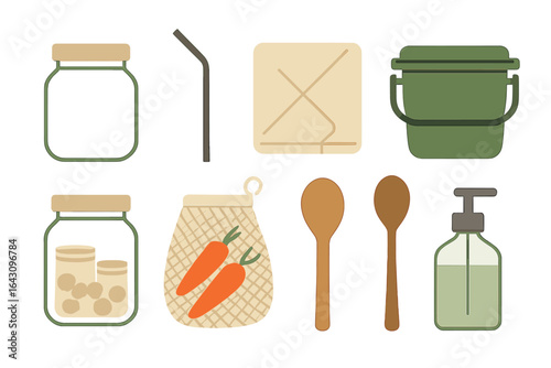 Eco-friendly kitchen supplies and storage options for sustainable living