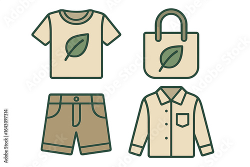 Sustainable clothing collection featuring eco-friendly designs for casual wear