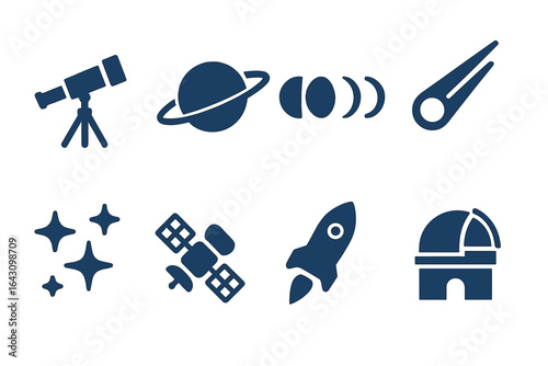 Exploring the wonders of space with telescopes, planets, rockets, and satellites during an astronomy event at a science center