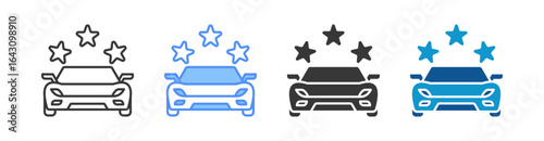 Car Icon Set Multiple Style Collection