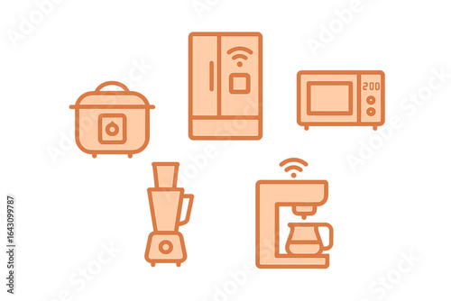 Smart kitchen appliances for modern cooking and food preparation showcase vibrant designs and technology