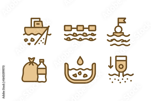 Environmental cleanup efforts on water bodies through various activities including debris collection and monitoring