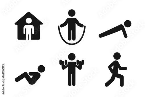 Various fitness activities and home workouts suitable for all levels of exercise enthusiasts