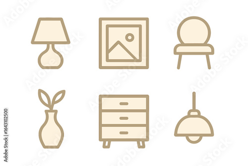 Decorative home elements for a cozy interior design arrangement