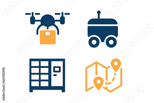Delivery methods using drones, robots, lockers, and maps in modern logistics