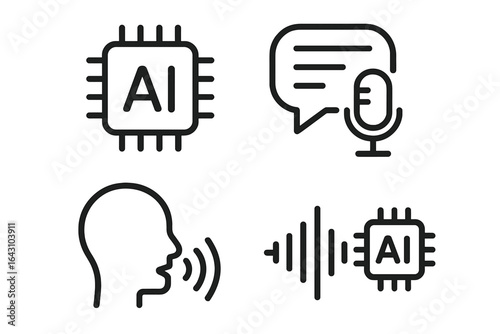 Exploration of artificial intelligence concepts through symbols of voice recognition and data processing