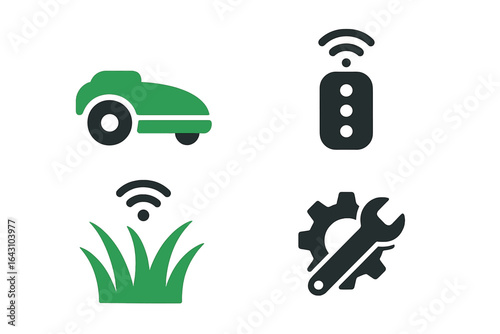 Remote-controlled lawn mower technology for a convenient gardening experience in suburban homes