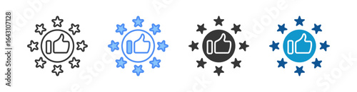 Review Icon Set Multiple Style Collection