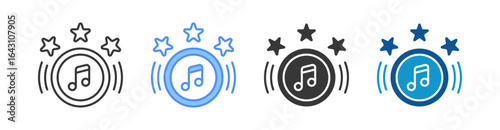 Music Icon Set Multiple Style Collection