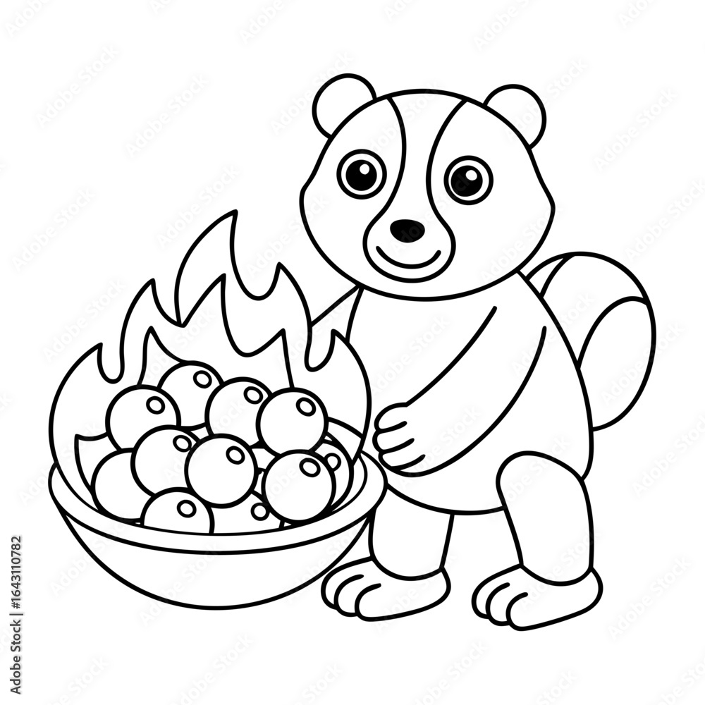 Fototapeta premium Printable Bunny Blowing Bubbles Coloring Sheet