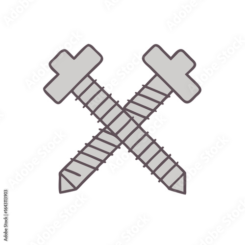 Bolt cross icon design.