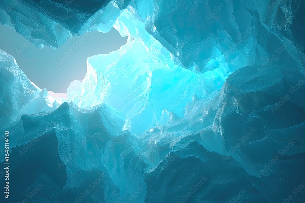 Obraz premium Light-filled icy cavern