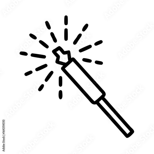 Bright metal spark icon design.