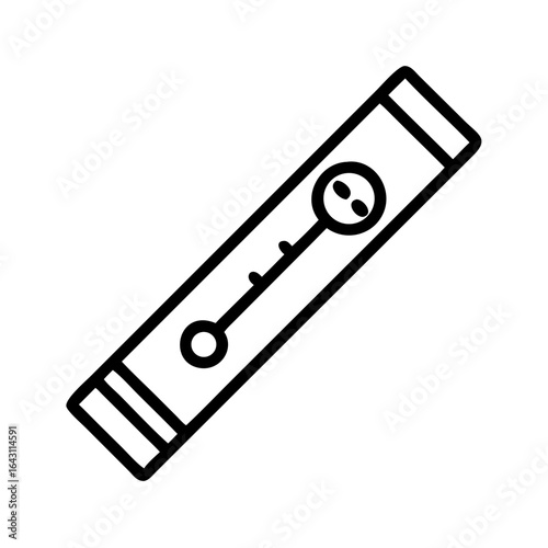 Bubble level measuring tool icon design.