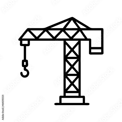 Construction crane icon design.