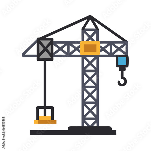 Construction crane icon design.