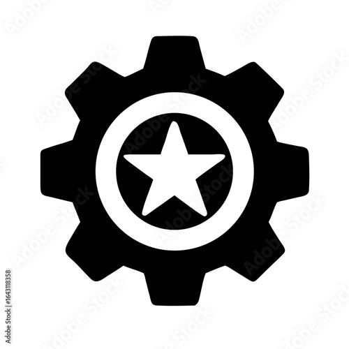 Gear star icon design.