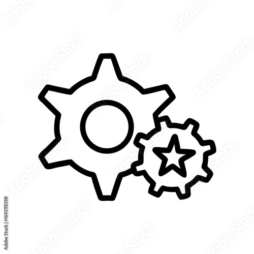 Gear star icon design.